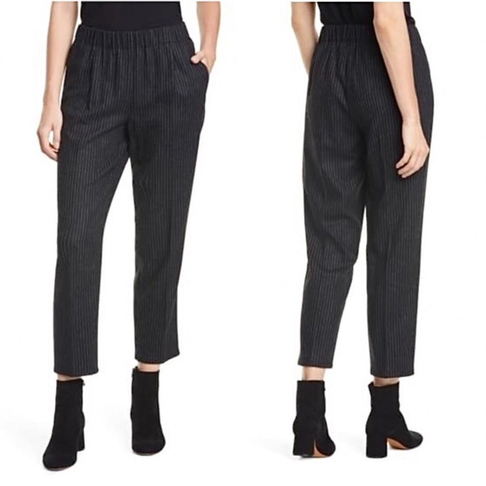 NEW | Eileen Fisher Broken Stripe Wool Pants XL